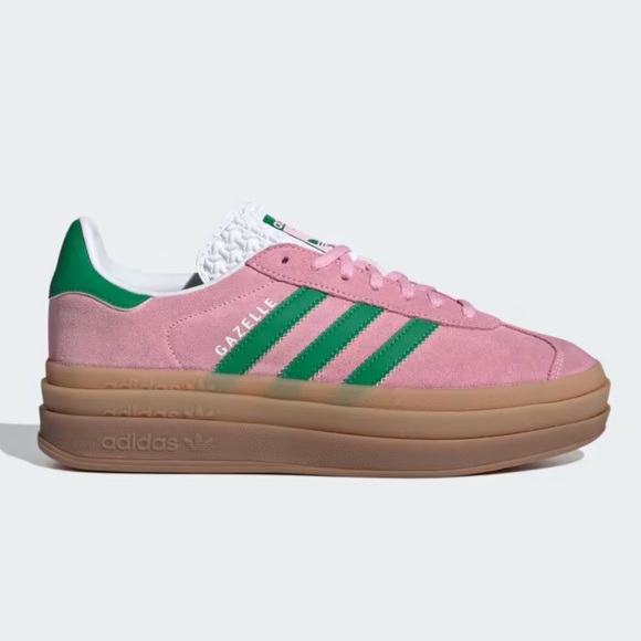 adidas Shoes - NWT Adidas Gazelle Bold Platform Sneakers True Pink Green Women Size 8